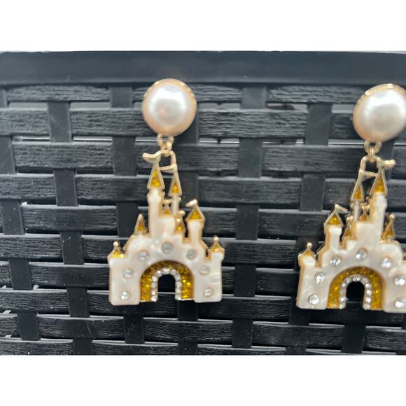 Disney Baublebar x PARKS Collection Cinderella Castle Earrings WDW 50th - Picture 2 of 5